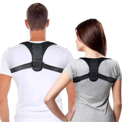 MCTE Premium Posture Corrector for Men and Women - Back Brace with Support Bars and Adjustable Straps, Relieve Back, Neck, Shoulder, and Clavicle Pain (Large)