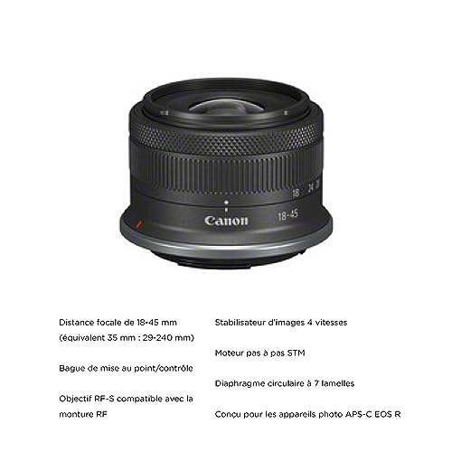 Canon EOS R10 Appareil Photo Hybride Format APS-C 24 Mpixels Noir Plus Objectif Canon RF-S 18-45mm F4.5-6.3 is STM Standard – Image 5