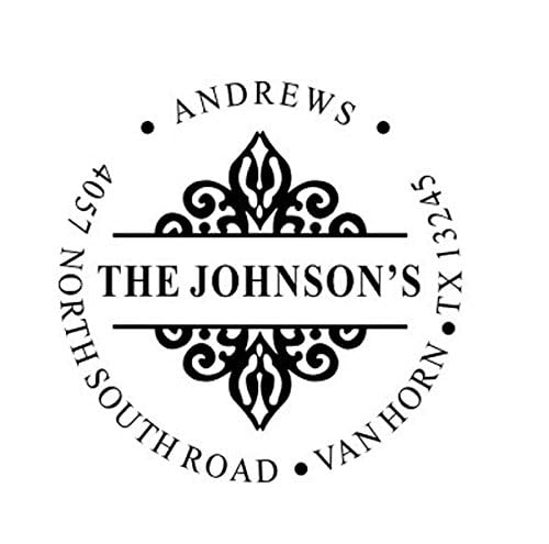 Custom Family Address Embosser - Personalize with Initials & Text - Hand-Held Embossing Stamp - Monogram, Seal Embosser Best for Books, Envelopes, Napkins - 1.625 inch