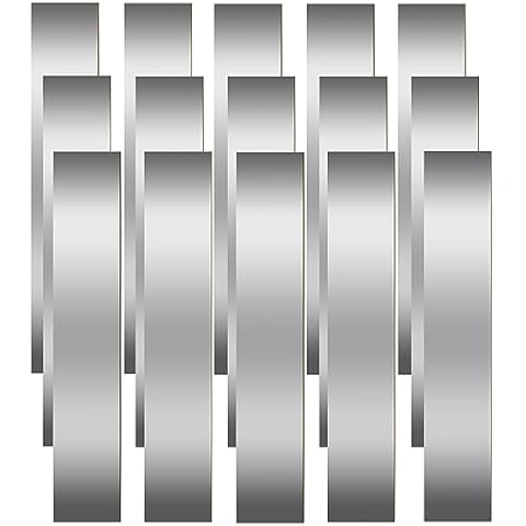 14 Pieces 304 Stainless Steel Strips, Stainless Steel Shim Stock Assortment, 1" Width x 6" Length, 0.001", 0.0015", 0.002", 0.003", 0.004", 0.005", 0.006" Thickness Metal Shims Cover