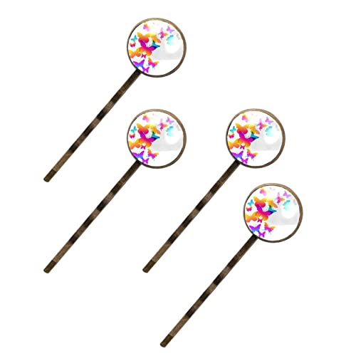Lot de 4 épingles à cheveux colorées femme barrette accessoire coiffure