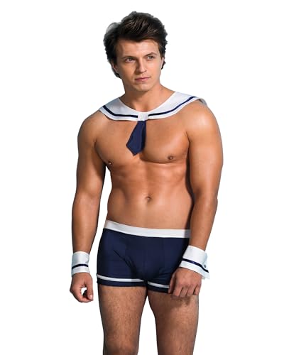 EROMATE Sexy Seaman Costume Lingerie Underwear for Men sailor Uniform Outfit Mariner Cosplay Set