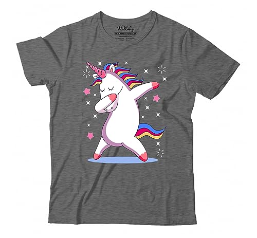 Image of Girls Cool Cute Dabbing Unicorn 100% Cotton Unisex Kids T-Shirt