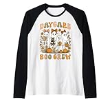 Photo Gallery daycare boo crew teacher, fiocco floreale a forma di civetta per halloween maglia con maniche raglan Photo Gallery daycare boo crew teacher, fiocco floreale a forma di civetta per halloween maglia con maniche raglan