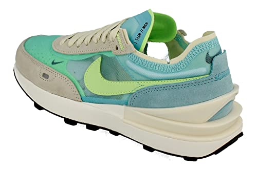 Image of Nike Women's Waffle One Gymnastics Shoes, White Aqua Lime Glow 401, 7.5 Women