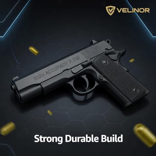 Image of Velinor Gun with BB Bullets High Primium Accuracy P729 bb Blaster Pistol Semi Auto Plastic Splatter Ball Gun for Kids & Adults with 300 BB Bullets Pack of 2 (2)