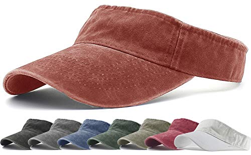 Image of HH HOFNEN Sports Sun Visor Hats Cotton Twill Ball Adjustable Sun Caps for Men Women