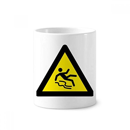 Cadeau original mug symbole avertissement sol glissant en céramique pour collègue
