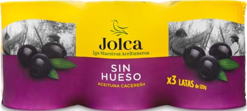 tripack aceitunas negras sin hueso cacereña pack 3 latas 50 gr