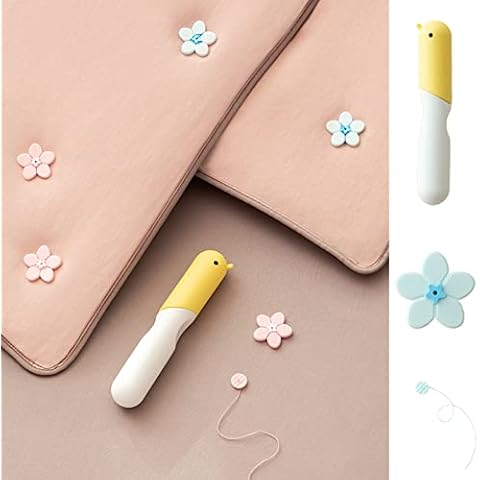 Duvet Clips Soft Silicone Flower Quilt Holder Comforter Clips with Chick Booster for Socks Curtains Quilt Cover No Pins Non-Slip Duvet Bed Sheet Fasteners Clip Prevent Duvet Corner Bunching, Blue Cover