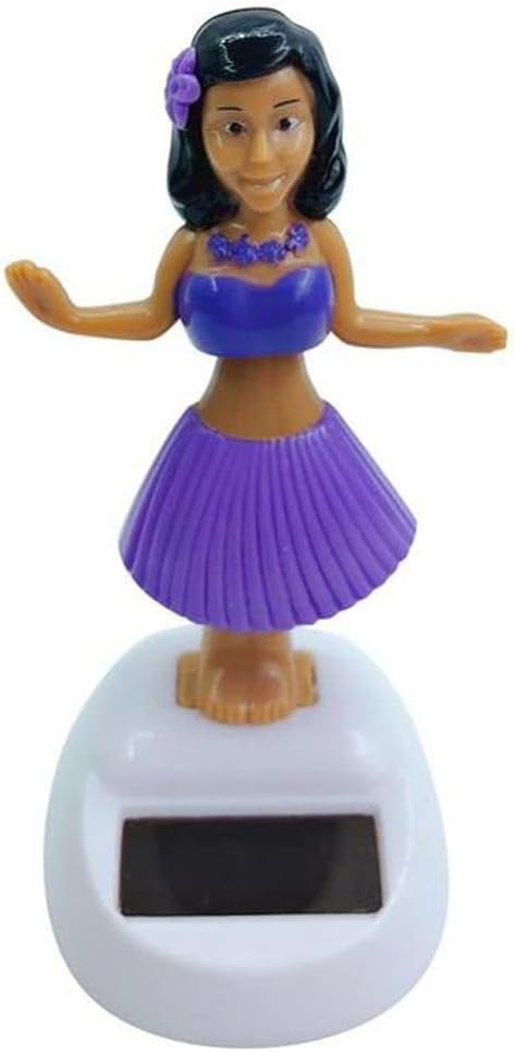 LICHENGTAI Figurine Solaire Hula Girl - Poupée Dansante 14 Cm - Décoration Voiture - Cadeau Fun