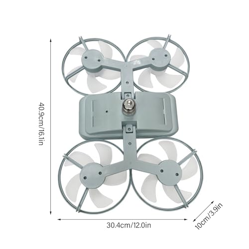 Ventilateur de plafond à flux d'air surround à 360° et éclairage LED variable avec télécommande