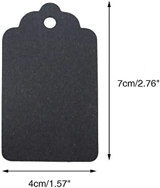 G2PLUS Price Tags,Black Paper Gift Tags 100 PCS Paper Tags with String,2.75''×1.57'' Blank Labeling Tags for Fathers Day,Arts and Crafts, Wedding Christmas Day Thanksgiving
