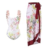 Women's Tummy Control Bathing Suits Tankini Push Up Slim Fit Graphic Crop Top Casual Tank Tops Cute Swimwear Printed Bikini Swimsuits with Shorts Bikini Sets High Waisted with Bottoms Generic