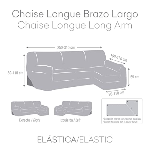 Housse canapé chaise longue droite Troya anti-taches et griffes - 5