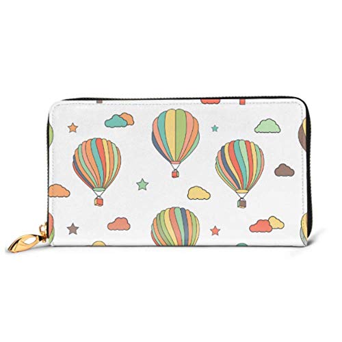 Preisvergleich Produktbild JHGFG Mode Handtasche Reißverschluss Brieftasche Muster Heißluftballons Telefon Kupplung Geldbörse Abendkupplung Blockieren Leder Brieftasche Multi Card Organizer