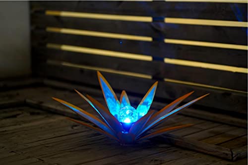 Jesokiibo 2Pcs Tequila Rustic The Latest In 2022 Sculpture Metal Agave Plant Home Decor Rustic Hand Painted Metal Agave Garden Ornaments Outdoor Decor Figurines Home Yard Decorations Lawn (Style 1) #TOP3