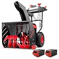 PowerSmart 80V 24" Cordless Snow Blower, 2-Stage Self-Propelled with (2) 6.0Ah Batteries & (1) Charger (HB2805B)