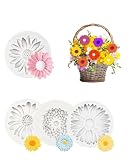Thapncow 4 Silikonformen, DIY Kerzen Seife Herstellung, Blumen Kerzenformen Zum Gießen...