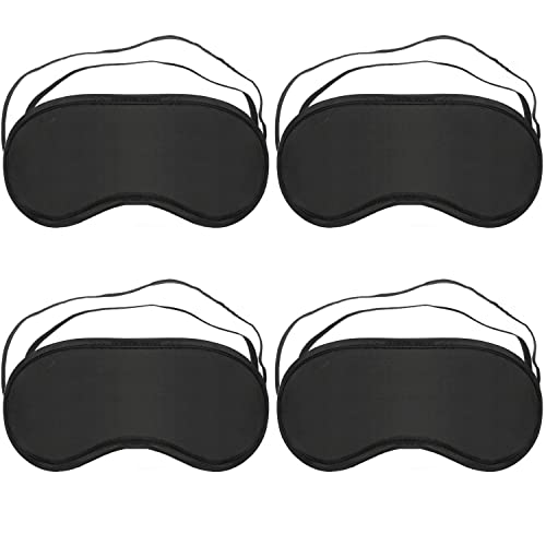 Lot de 4 Masque de Sommeil pour Homme Femme, Masque de Nuit pour les Yeux pour Voyage, Jeu et Sieste Cover