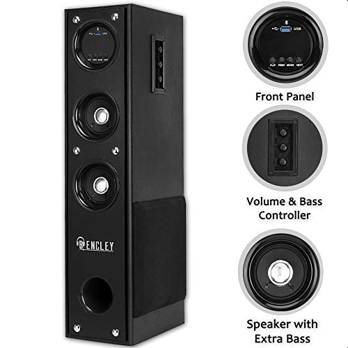 Image of BENCLEY BLED 25000 Watt PMPO 2.1 Channel Wireless Bluetooth Tower Speaker (Black)