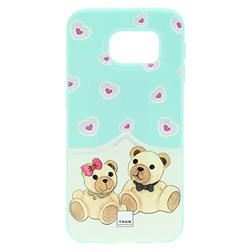 Stile THUN THUN - Cover da Donna Samsung S6 Amore con Orsetti e cuori, ABS, 14x7x6.8 cm