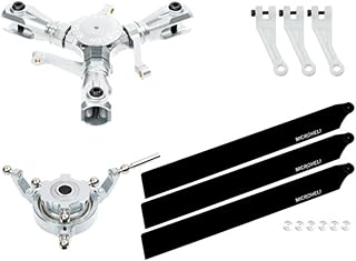 Microheli CNC Triple Carbon Plastic Blades Conversion Set - OMP Hobby M2 V1/V2/EXP