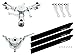 Microheli CNC Triple Carbon Plastic Blades Conversion Set - OMP Hobby M2 V1/V2/EXP