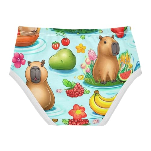 Cute Capybaras Playful Fruits Girls Underwear Toddlers 2t Cotton Cute Panties Girl Fun Print Kids Undies Briefs2