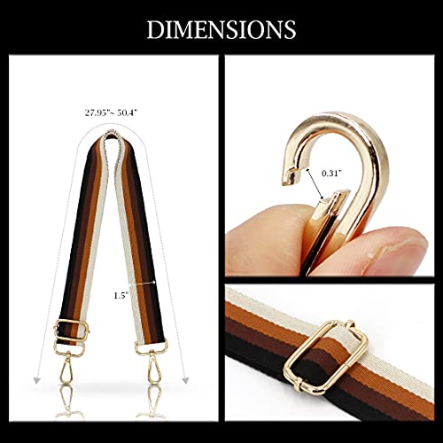 Image of TANOSII Wide Purse Strap Adjustable Replacement Shoulder Crossbody Strap Handbag Strap
