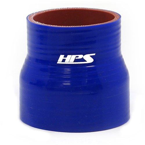 Image of HPS HTSR-050-075-BLUE Silicone High Temperature 4-ply Reinforced Reducer Coupler Hose, 100 PSI Maximum Pressure, 3 inch Length, 1 /2 inch > 3 /4 inch ID, Blue