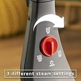Vileda Steam Plus Dampfreiniger mit 2 Mikrofaserpads | Hygienischer Bodenreiniger für alle Böden & Teppiche | Antibakteriell ohne Chemie | Aufheizzeit: 15 Sekunden