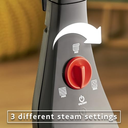 Vileda Steam Plus Dampfreiniger mit 2 Mikrofaserpads | Hygienischer Bodenreiniger für alle Böden &...