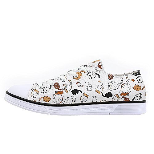 FIRST DANCE Shoes for Women Spring Shoes Animal Printed Cat Sneakers Shoes for Ladies Low Top Shoes Cute Dog Print Shoes 8.5US