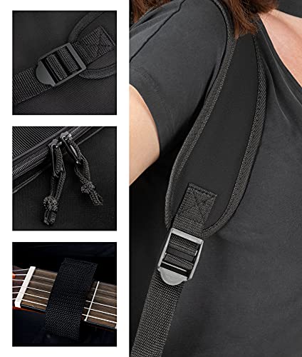 Rocktile housse pour guitare 3/4 & 7/8 avec sangles rembourrées (noir) - Les Beatles, Paul McCartney, John Lennon, RIngo Starr, George Harrison Rocktile housse pour guitare 3/4 & 7/8 avec sangles rembourrées (noir) – Image 5