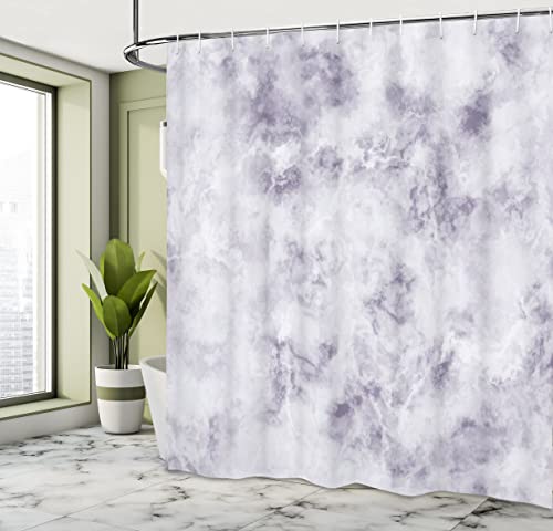 ABAKUHAUS Marble Shower Curtain, Granite Surface Pattern Stormy Details Natural Mineral Formation Print - Image 4
