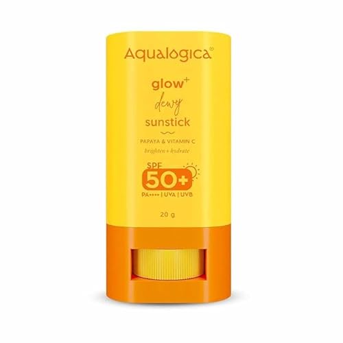 Aqua_Logica Glow+ Dewy Sunstick With Papaya & Vitamin C - 20G, Spf 30, Spf 50, All (Pack of 3)
