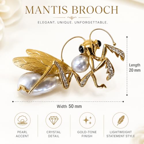 Image of 18K Gold-Plated Animal Brooch for Women Zirconia Pin Birthday Holiday Gift for Girlfriend Mother Wife