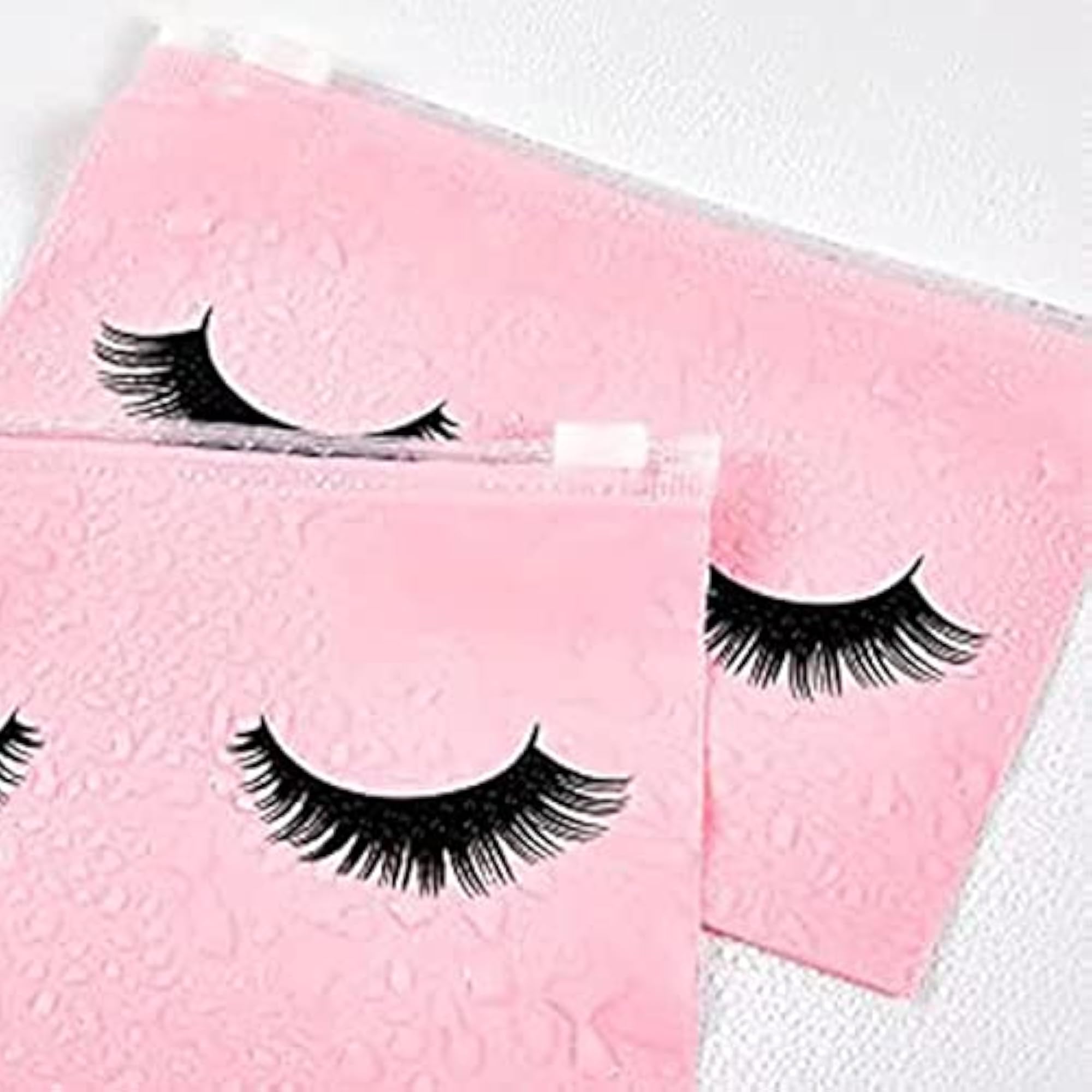 3x50 Count Lash Bags Eyelash Makeup Bags with Zipper