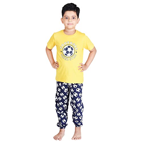 Image of Clothe Funn Boys Printed Cotton Half Sleeves T-Shirt & Pant Set