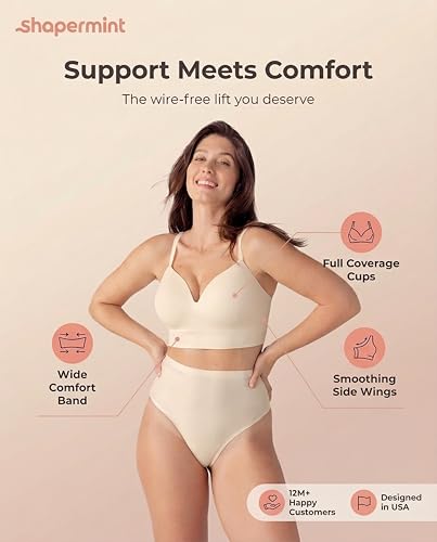 The Best Jelly Bra for Large Breasts (Finally, Support That Doesn't Fight You Back) 11 SHAPERMINT Bras for Women - Lingerie Bra, Bralettes for Women with Support, No Underwire Plus Size Bras for Women Nude