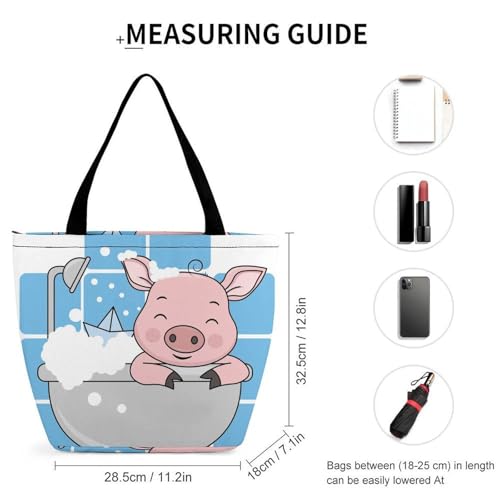 Sac shopping cochon se baignant le cabas idéal pour vos sorties de plage - 2