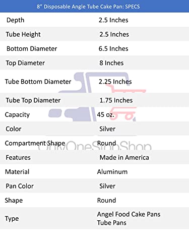 Nicole Fantini Disposable Aluminum 8 Inch Angel Tube Foil Pans: 100 Pans thumb #5