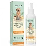 BEVECK Anti Chew Spray for Dogs – 2-in-1 Dog Deterrent Spray with Bitter Apple & Citrus, Behavior Training Aid to Stop Chewing & Licking on Furniture, Shoes, Bandages, Indoor & Outdoor Use