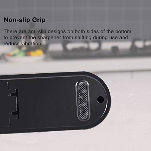 Warsun Electric Knife Sharpener, Professional Tool for Kitchen Knife, Rechargeable Knife Sharpener, Fine/Crude Modes, Non-slip Design - Thumbnail 5