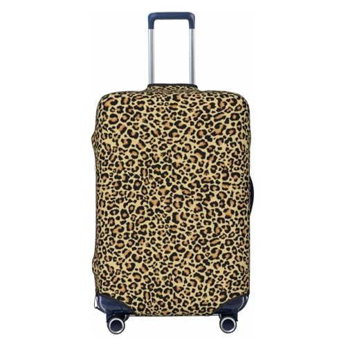 Leopard1 Print Luggage Cover For Suitcase,Washable Elastic Travel Suitcase Protector With Zipper Closure And Bottom Buckle – Fits 18-32