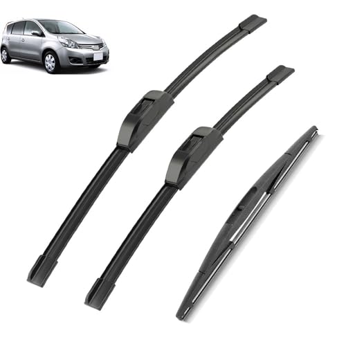 Balais d'essuie-glace toutes saisons pour Nissan Note E11 kit avant arrière haute performance