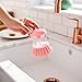 2Pcs Pink Dish Brush with Soap Dispenser,Soap Dispensing Brush, Kitchen Brush,Dish Pot Pan Sink Cleaning, Dish Brush Washing Utensils,Washing Up Liquid Soap Dispenser,Soap Dispensing Dish Brush