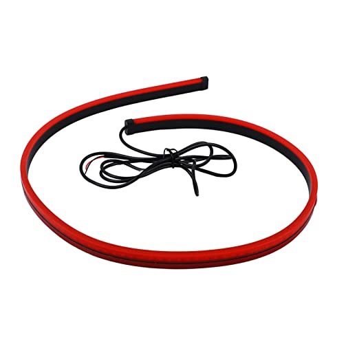 Aramox Tira de Luz de Freno LED, 100 Cm DC12V Coche Universal Tercera Barra Impermeable Luz Roja Flexible de Montaje Alto