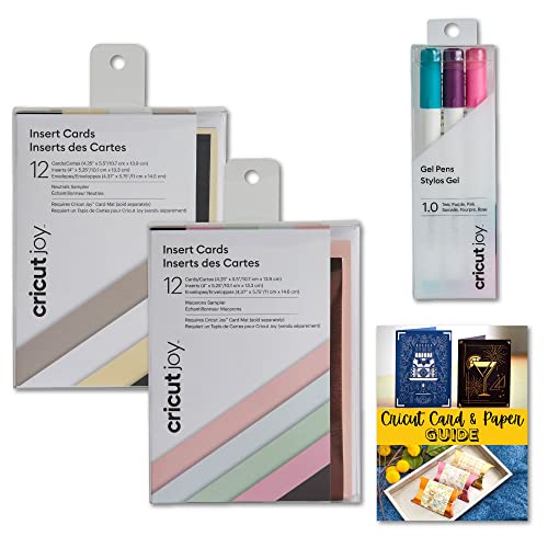 Cricut Joy Insert Cards Set in Neutrals and Macarons with